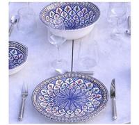 Assiette plate Bakir bleu - D 28 cm