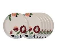 Assiette plate Bertille 25 cm (lot de 6) - Amadeus - Blanc - Grès Blanc G