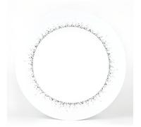 Table Passion Assiette plate Boréalis porcelaine décorée pois moucheté Gris 27 cm Lot de 6