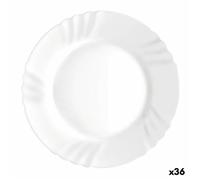 Assiette Plate Bormioli Rocco Ebro Blanc Verre (24 Cm) (36 Unités)