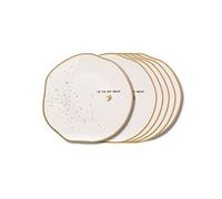Assiette plate carpe diem (lot de 6) - - Blanc - Grès