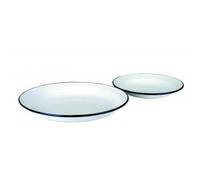 ASSIETTE PLATE EMAIL VITRIFIE BLANC 0 22 (36cm)