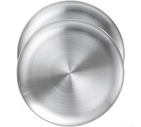 Assiette plate en acier inoxydable de 22,9 cm conçue pour résister à l'usure et aux températures élevées, parfaitement dimensionnée pour servir des plats principaux et des desserts (2)