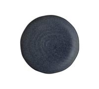 Assiette plate en grès bleu, ronde, faite main - Bloomingville, Aura - Ø29x1 cm