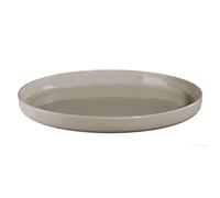 Assiette Plate en Grès, Gris, Lot de 6