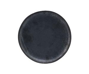 Assiette plate en grès noir-marron, ronde, passe au lave-vaisselle, micro-ondes - House Doctor, Pion - Ø29x4 cm