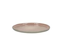 Assiette plate en grès rose Spiro