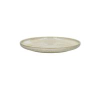 Assiette plate en porcelaine beige, ronde, faite main, uni - Pomax, Nougat - Ø26x3 cm