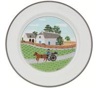 Assiette plate en porcelaine D27cm Paysan - DESIGN NAIF G