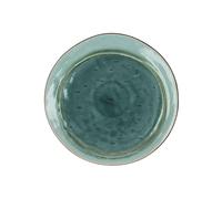 Assiette plate en porcelaine turquoise, ronde, uni - Pomax, Kimo - Ø28 H2 cm