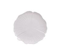 Table Passion – Assiette plate Ginkgo 25,5 cm – Porcelaine blanche – Lot de 6