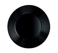 Assiette Plate Harena Noir - Luminarc - Verre Trempé Extra Résistant