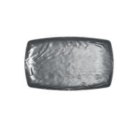 Assiette plate, Kar Matt Grey, mélamine pure - L.20 x l.33 x h.2,5 cm