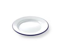 Assiette plate liseret bleu