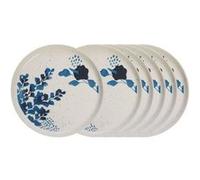 Assiette plate Lison (lot de 6) - Amadeus - Blanc - Grès Bleu G