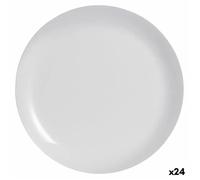 Assiette Plate Luminarc Diwali Gris Verre Verre Trempé (Ø 27 Cm) (24 Unités)