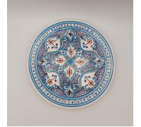 Assiette plate Marocain turquoise - D 24 cm