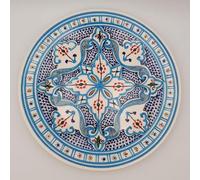 Assiette plate Marocain turquoise - D 28 cm