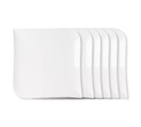 Table Passion – Assiette plate carrée Mélody – Porcelaine 25,5×25,5 cm – Lot de 6 Blanc