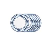 Assiette plate Napoli bleue 27 cm (lot de 6) - Table Passion - Bleu - Porcelaine