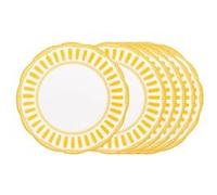 Assiette plate Napoli jaune 27 cm (lot de 6) - Table Passion - Jaune - Porcelaine