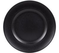 Assiette plate Neo 28 cm (lot de 6) - Table Passion - Noir - Grès Noir G