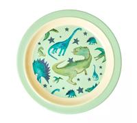 Assiette plate pour enfant en mélamine RICE Dino