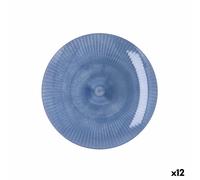 Assiette plate Quid Sunset bleu plastique 19 cm (12 pièces)