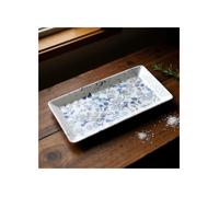 Assiette plate rectangle en porcelaine - 25.5*15*2.5 cm - Amélie