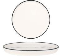 Assiette plate Rinart - Black Edge - Porcelaine - 28 cm