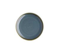 Olympia Kiln Assiettes plates rondes couleur océan 230 mm (lot de 6), passent au micro-ondes et au lave-vaisselle, bord peint à la main, vernis réactif, usage professionnel et domestique, SA282