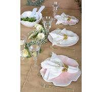 Assiette plate rose en mélamine - lot de 6
