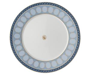 Assiette plate Signum, Porcelaine, Bleue OS