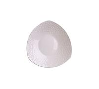 Assiette plate triangulaire de 21 cm - Assiettes à dîner blanches - Ensemble de plats à salade pour pâtes desserts, apéritifs, four micro-ondes et lave-vaisselle (taille : 15,2 cm)