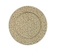 Assiette plate Versa Serpentine métal 33 x 1,5 x 33 cm