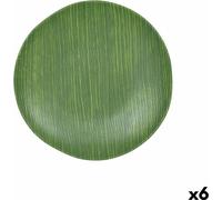 Assiette plate verte Ø 26 cm (6 pièces)