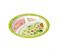 Assiette Portionnée Mélamine Légère 21.4cm Verte(21.4cm)