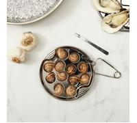 Assiette pour Escargots "12 Pièces" 19cm Argent