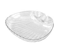 Assiette Pour Dumplings | Plat Divisé Réutilisable À 3 Compartiments | Assiette De Service Pour Chips Et Snacks,Pour Pâtes, Dessert, Fruits, Snacks, Légumes, Fête, Apéritif,