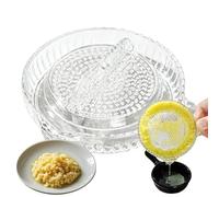 Assiette Râpe Ail Conception Gaufrée Rotative Tenue à la Main et Sans