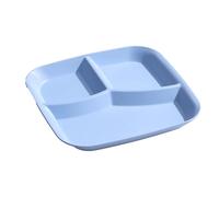 Assiette rectangulaire à 3 compartiments, plat divisé en polypropylène de qualité alimentaire sans BPA, incassable et réutilisable, passe au lave-vaisselle, pour adultes et enfants, fournitures de