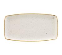 Assiette Rectangulaire Churchill Stonecast, Porcelaine, Barl White Blanc 14x3x30