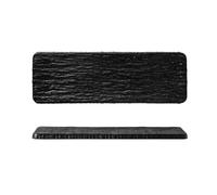 Assiette rectangulaire en céramique mate japonaise simple créative - 30,5 cm - Assiette plate rectangulaire noire