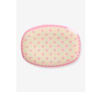 Assiette rectangulaire FAVORITE HEARTS enfant petit modèle rice Red Kiss rose TU