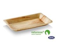 Chauffe plat & assiette SDG Assiette Rectangulaire Feuille de Palmier 24x16 cm x 100