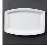 Olympia Whiteware Lot de 6 assiettes rectangulaires en porcelaine 320 mm
