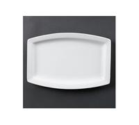 Olympia Whiteware Lot de 6 assiettes rectangulaires en porcelaine 320 mm