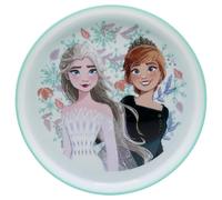 Assiette réutilisable bicolore avec base antidérapante de la Reine des Neiges