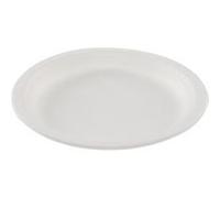 Assiette ronde blanche en canne à sucre Ø 17 cm 800 unités Betik 1