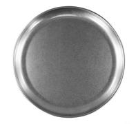Assiette ronde en acier inoxydable à double paroi isotherme pour camping, pique-nique, barbecue, randonnée, soucoupe en métal antirouille réutilisable (26 cm)